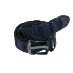 Men Genuine Leather Belt PIERO ROSSI Turkey Crocodile print Hand Stitch #69 navy - J.Valintin Men's Wear Legend - 97485