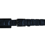 Men Genuine Leather Belt PIERO ROSSI Turkey Crocodile print Hand Stitch #69 navy - J.Valintin Men's Wear Legend - 97485