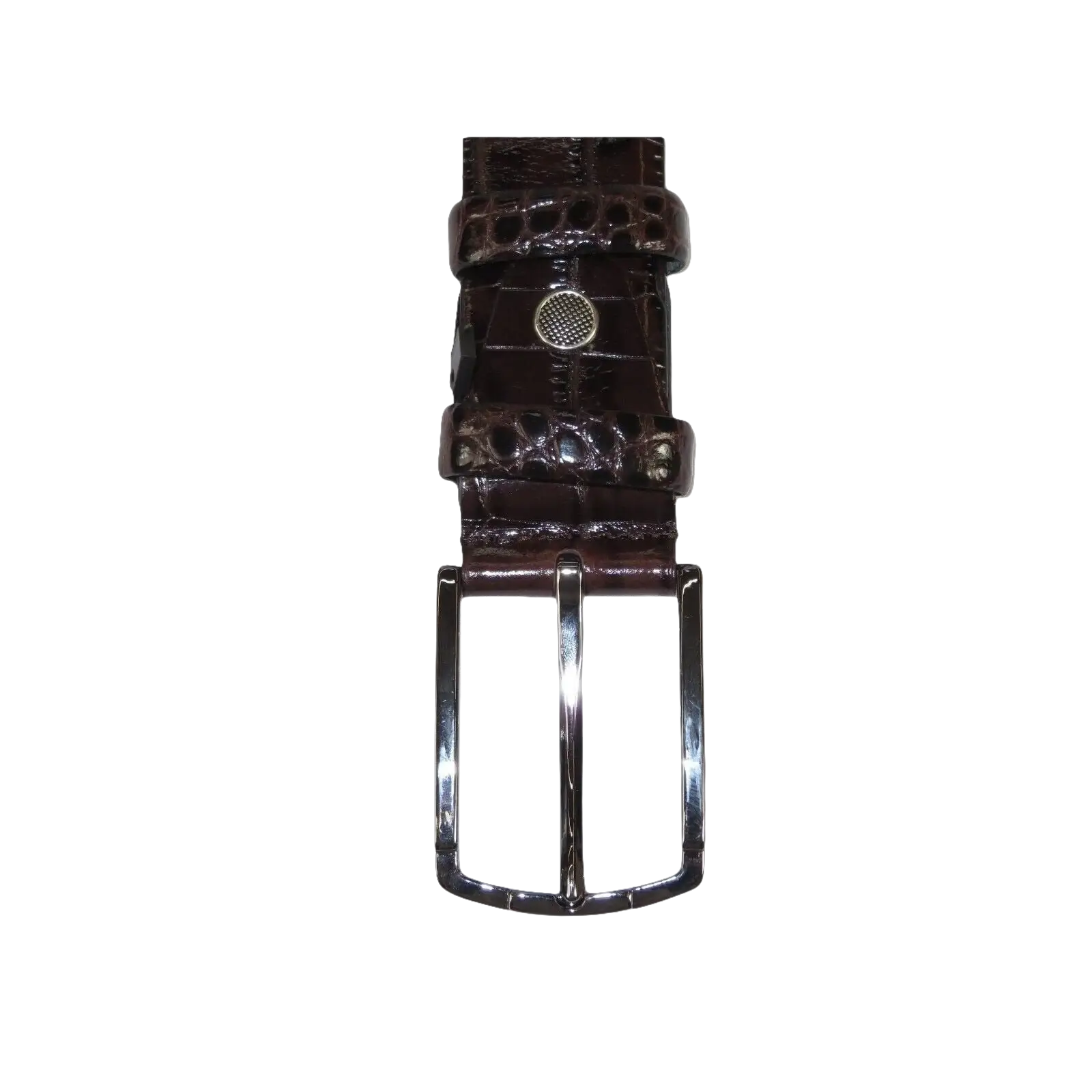 Men Genuine Leather Belt PIERO ROSSI Turkey Soft Crocodile print 1014 Brown - J.Valintin Men's Wear Legend - 97389