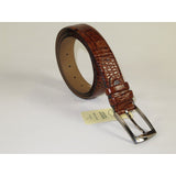 Men Genuine Leather Belt PIERO ROSSI Turkey Soft Crocodile print 1014 Cognac - J.Valintin Men's Wear Legend - 97395