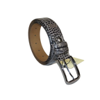 Men Genuine Leather Belt PIERO ROSSI Turkey Soft Crocodile print 1014 Gray - J.Valintin Men's Wear Legend - 97383