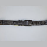 Men Genuine Leather Belt PIERO ROSSI Turkey Soft Crocodile print 1014 Gray - J.Valintin Men's Wear Legend - 97383