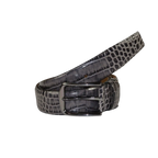 Men Genuine Leather Belt PIERO ROSSI Turkey Soft Crocodile print 1014 Gray - J.Valintin Men's Wear Legend - 97383