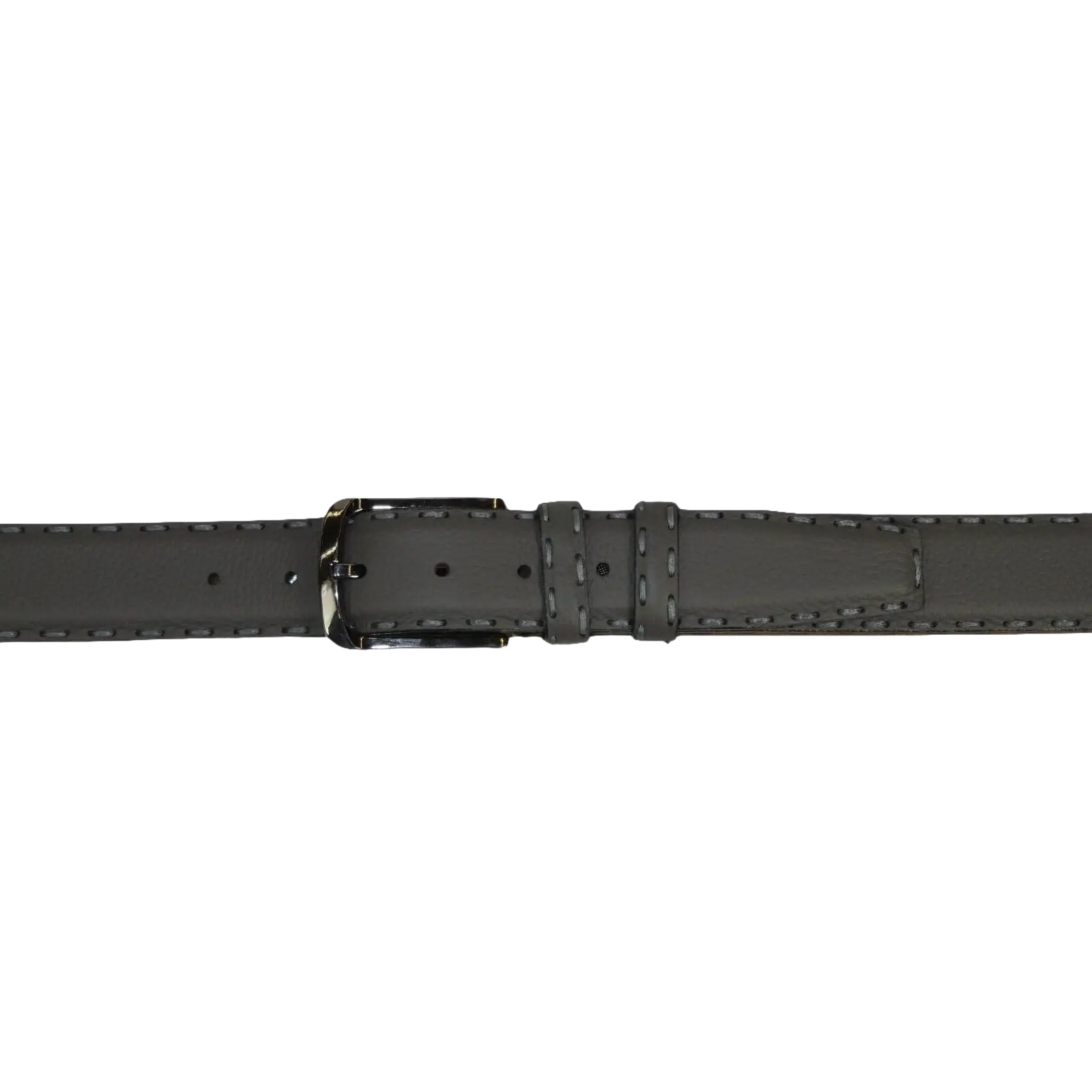 Men Genuine Leather Belt PIERO ROSSI Turkey Soft Full Grain Hand Stitch 301 Gray - J.Valintin Men's Wear Legend - 97365