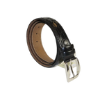 Men Genuine Leather Belt PIERO ROSSI Turkey Soft Full Grain Stitched #137 Black - J.Valintin Men's Wear Legend - 97431