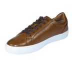 Men Harrison Myles Sneaker Dress Shoes Soft Comfort Lace Cushioned S2111 Cognac - J.Valintin Men's Wear Legend - 99054