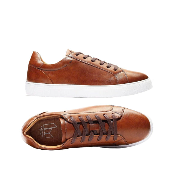 Men Harrison Myles Sneaker Dress Shoes Soft Comfort Lace Cushioned S2111 Cognac - J.Valintin Men's Wear Legend - 99054