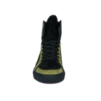 Men High Top Shoes By FIESSO AURELIO GARCIA ,Fancy Rhine stones 2402 Black Gold - J.Valintin Men's Wear Legend - 95011