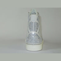 Men High Top Shoes By FIESSO AURELIO GARCIA ,Fancy Rhine stones 2402 White - J.Valintin Men's Wear Legend - 94993