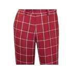 Men INSERCH premium Soft Cool Linen 2pc Walking Leisure suit 7098 Red Plaid - J.Valintin Men's Wear Legend - 100703