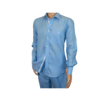 Men INSERCH premium Soft Linen Breathable 2pc Walking Leisure suit LS29116 Blue - J.Valintin Men's Wear Legend - 100675