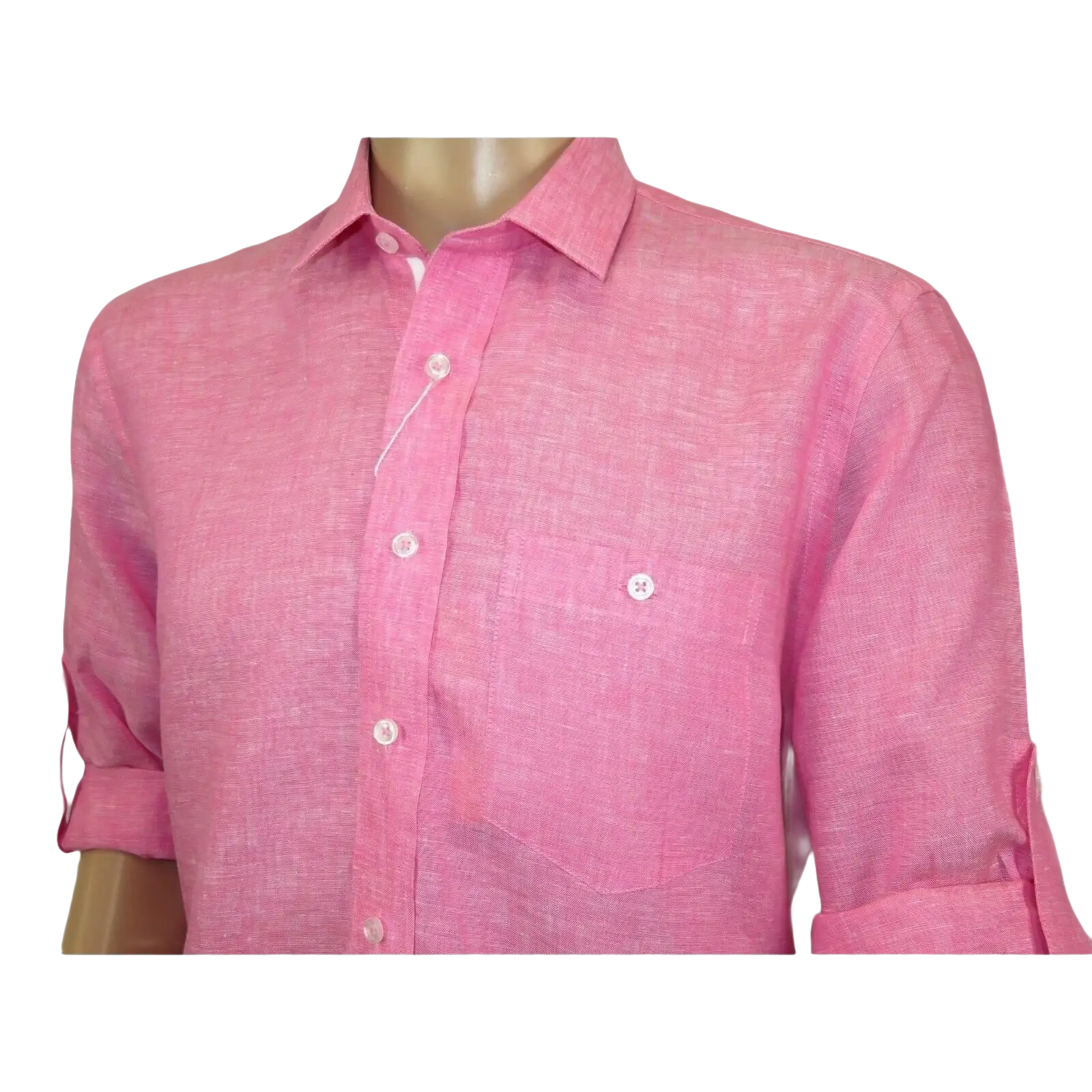 Men INSERCH premium Soft Linen Breathable 2pc Walking Leisure suit LS29116 Pink - J.Valintin Men's Wear Legend - 100689