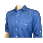 Men INSERCH premium Soft Linen Breathable 2pc Walking Leisure suit LS29116 Royal - J.Valintin Men's Wear Legend - 100682