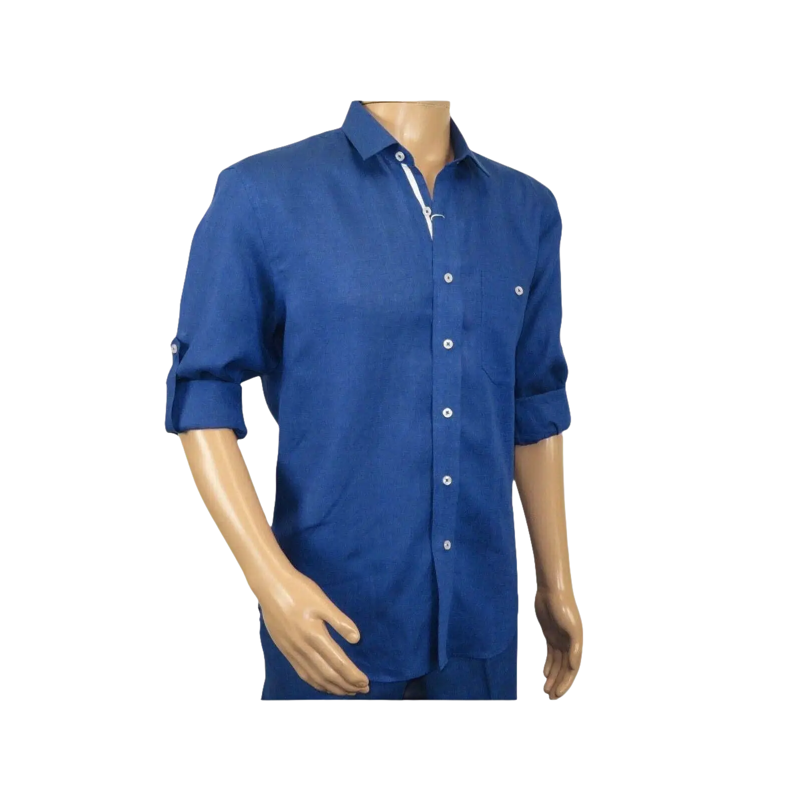 Men INSERCH premium Soft Linen Breathable 2pc Walking Leisure suit LS29116 Royal - J.Valintin Men's Wear Legend - 100682