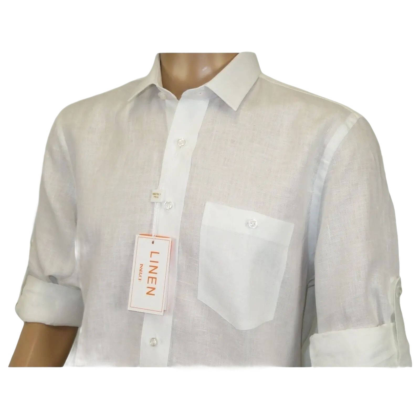 Men INSERCH premium Soft Linen Breathable 2pc Walking Leisure suit LS29116 white - J.Valintin Men's Wear Legend - 100668