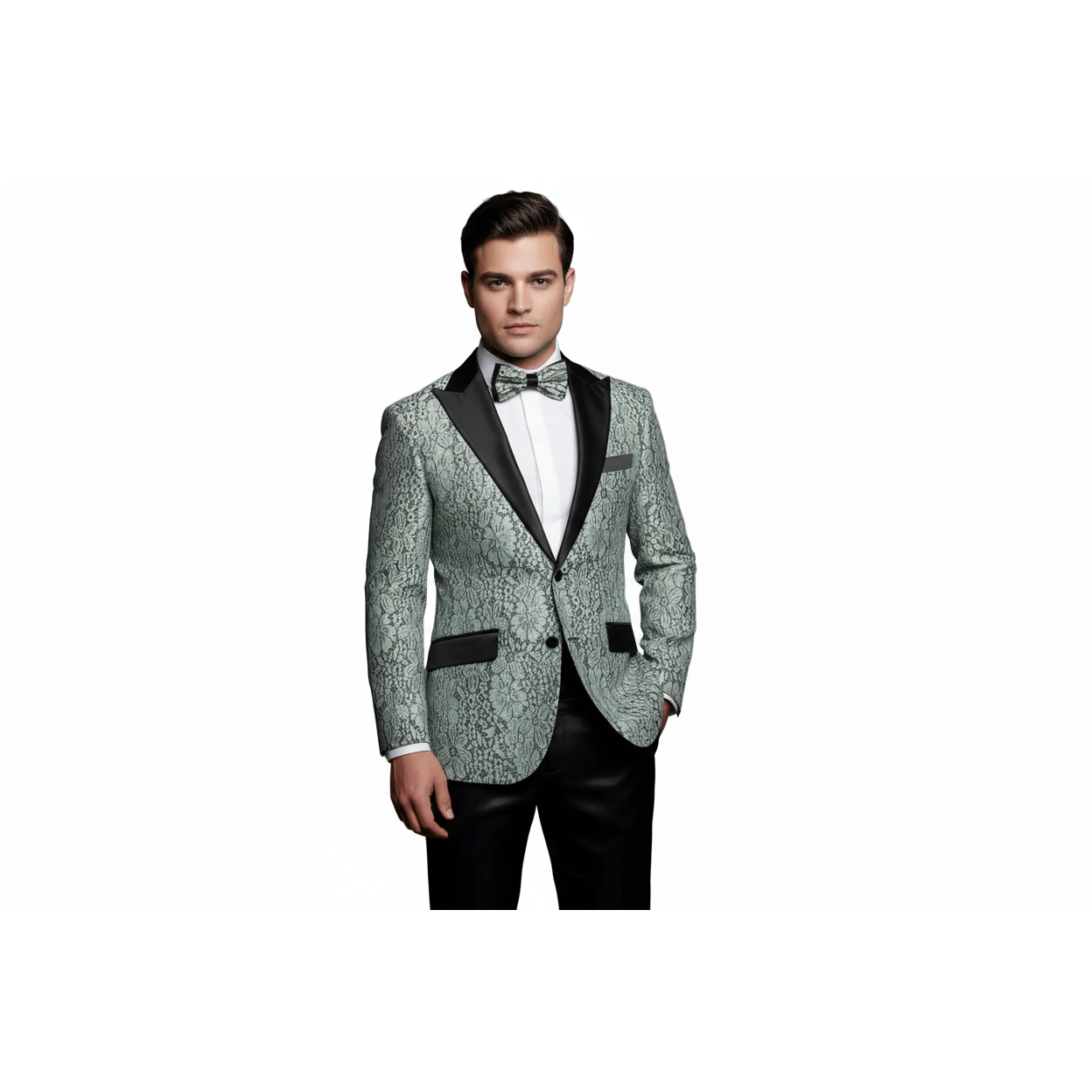 Men Insomnia Manzini Blazer Stage Performer Singer Prom MZN138 Aqua Green Lace