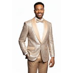 Men Insomnia Manzini Jacket Stage Performer Singer Prom MZE168 Champaign Sequin