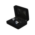 Men J.Valintin Cufflinks by Vitorofolo for French Cuff Shirt V35 - 10 Silver Stone - J.Valintin Men's Wear Legend - 98409