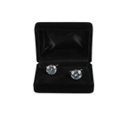 Men J.Valintin Cufflinks by Vitorofolo for French Cuff Shirt V35 - 10 Silver Stone - J.Valintin Men's Wear Legend - 98409