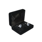 Men J.Valintin Cufflinks by Vitorofolo for French Cuff Shirt V35 - 10 Silver Stone - J.Valintin Men's Wear Legend - 98409