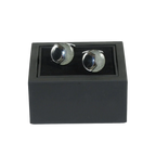 Men J.Valintin Cufflinks by Vitorofolo for French Cuff Shirt V35 - 2 Silver stones - J.Valintin Men's Wear Legend - 98401