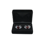 Men J.Valintin Cufflinks by Vitorofolo for French Cuff Shirt V39 - 48 Wine Silver - J.Valintin Men's Wear Legend - 98398