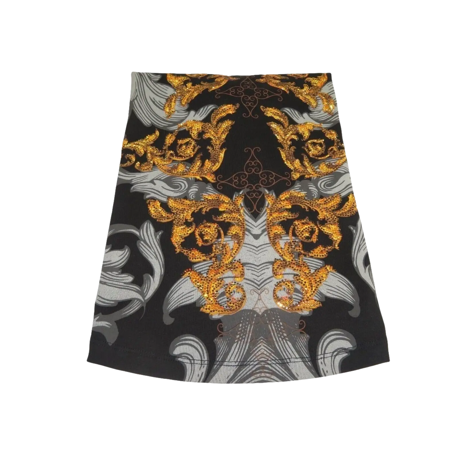 Men LAVERITA European Fashion Crew Shirt Rhine Cross Floral 93370 Black - J.Valintin Men's Wear Legend - 99951