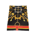 Men LAVERITA European Fashion Crew Shirt Rhine Stones Chain Florals 12085 Black - J.Valintin Men's Wear Legend - 99890