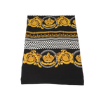 Men LAVERITA European Fashion Crew Shirt Rhine Stones Crown Floral 12087 Black - J.Valintin Men's Wear Legend - 99897