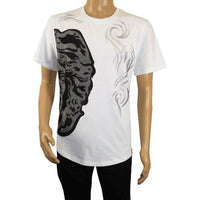 Men LAVERITA European Fashion Crew Shirt Rhine Stones Medusa 94491 White - J.Valintin Men's Wear Legend - 99993