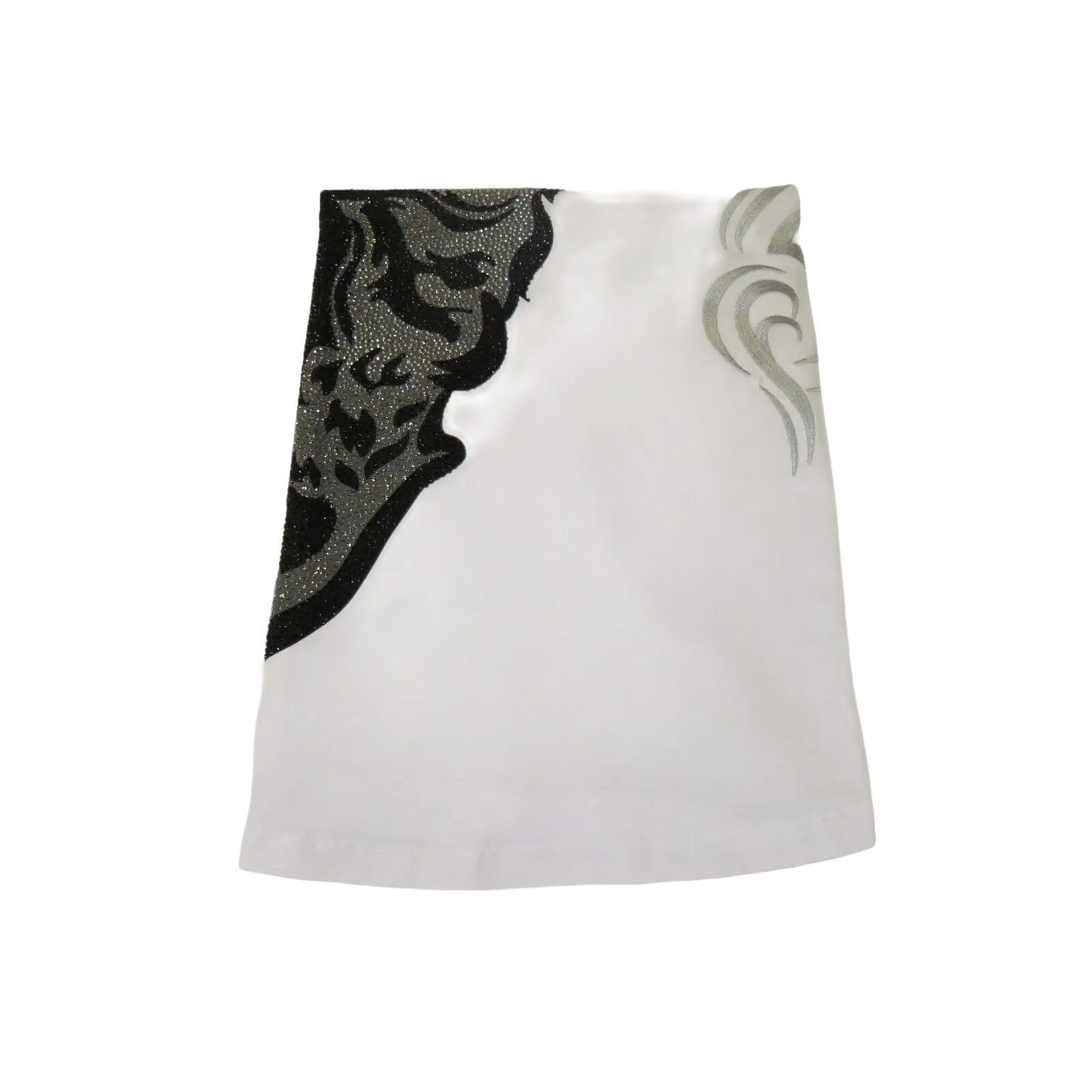 Men LAVERITA European Fashion Crew Shirt Rhine Stones Medusa 94491 White - J.Valintin Men's Wear Legend - 99993