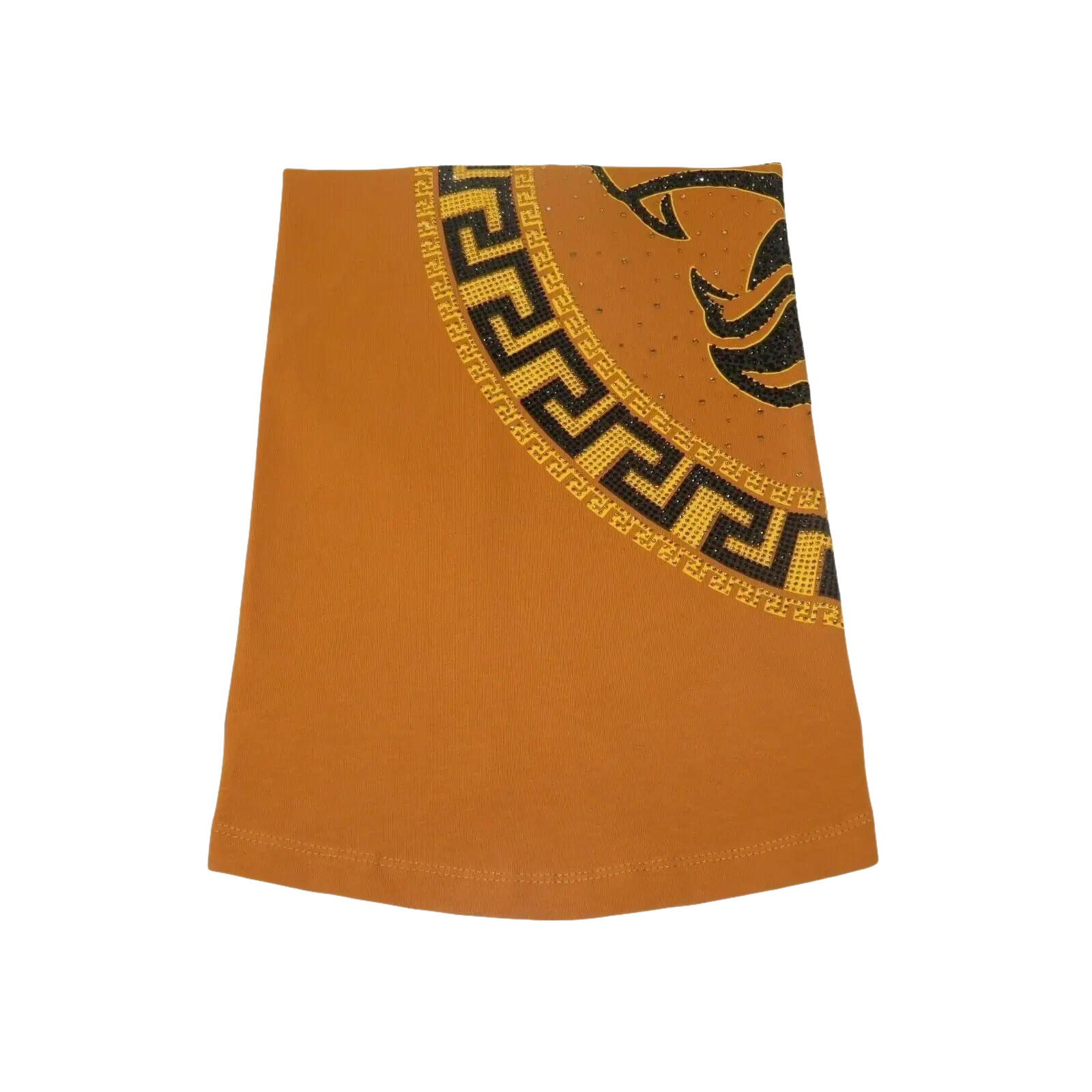 Men LAVERITA European Fashion Crew Shirt Short Sleeve Lion Medallion 93265 Camel - J.Valintin Men's Wear Legend - 99969