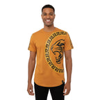 Men LAVERITA European Fashion Crew Shirt Short Sleeve Lion Medallion 93265 Camel - J.Valintin Men's Wear Legend - 99969
