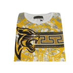 Men LAVERITA European Fashion Crew Shirt Short Sleeve Lion Medallion 93324 White - J.Valintin Men's Wear Legend - 99915