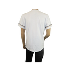 Men LAVERITA European Fashion Crew Shirt Short Sleeve Lion Medallion 94453 White - J.Valintin Men's Wear Legend - 99921