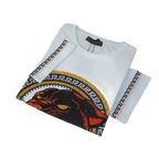 Men LAVERITA European Fashion Crew Shirt Short Sleeve Lion Medallion 94453 White - J.Valintin Men's Wear Legend - 99921
