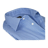 Men Mondego 100% Cotton Dress Sport Classic Business shirt A700 Royal Blue Strip - J.Valintin Men's Wear Legend - 4448