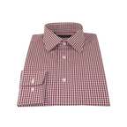 Men Mondego 100% Cotton Dress Sport Classic Business shirt A9100 Red checker box - J.Valintin Men's Wear Legend - 4408