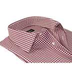Men Mondego 100% Cotton Dress Sport Classic Business shirt A9100 Red checker box - J.Valintin Men's Wear Legend - 4408