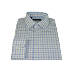 Men Mondego 100% Cotton Dress Sport Classic Business shirt sn100 blue checker - J.Valintin Men's Wear Legend - 4392