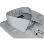 Men Mondego 100% Soft Cotton Dress Business Classic shirt A1300 Gray Herringbone - J.Valintin Men's Wear Legend - 4204