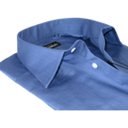 Men Mondego 100% Soft Cotton Dress Business shirt B300 French Blue Herringbone - J.Valintin Men's Wear Legend - 4109