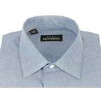 Men Mondego 100% Soft Cotton Dress Classic shirt Long Sleeves sn2200 Denim blue - J.Valintin Men's Wear Legend - 4352