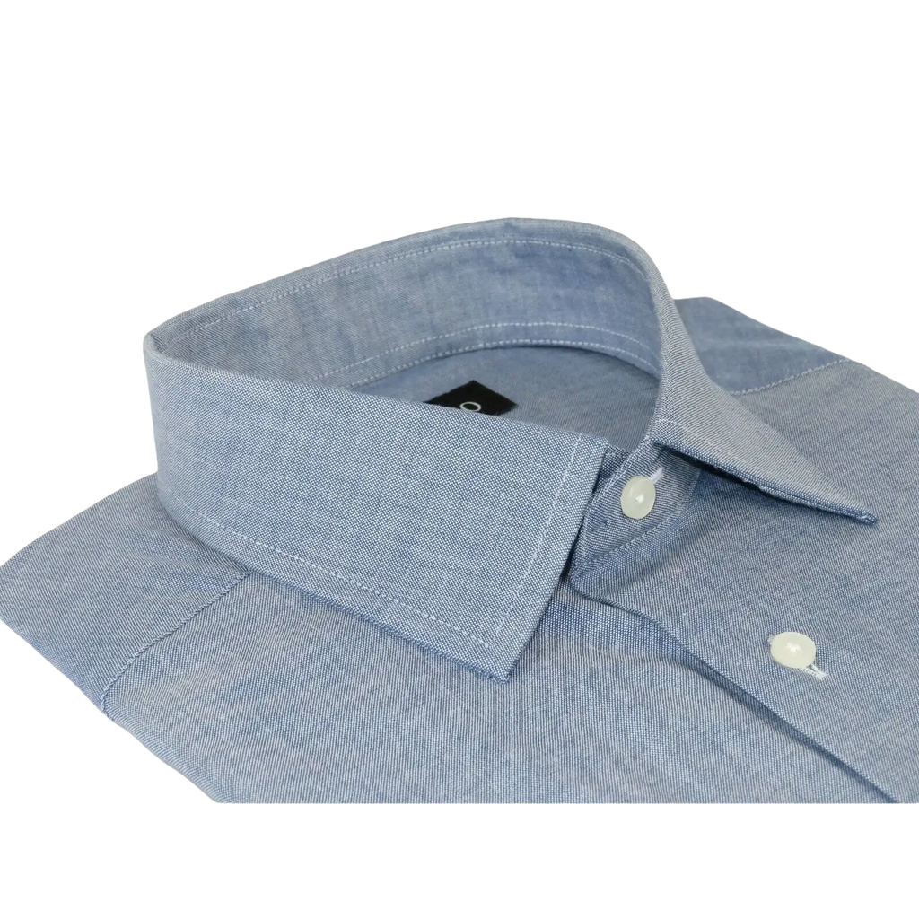 Men Mondego 100% Soft Cotton Dress Classic shirt Long Sleeves sn2200 Denim blue - J.Valintin Men's Wear Legend - 4352