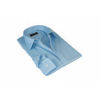 Men Mondego 100% Soft Cotton Dress Classic shirt Long Sleeves sn400 Solid Blue - J.Valintin Men's Wear Legend - 4327