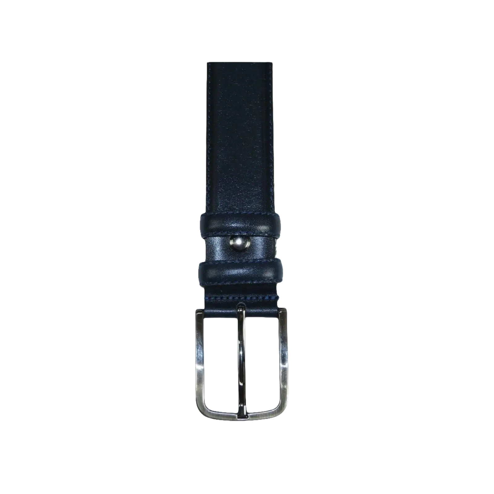 Men Navy Blue Genuine Leather Belt PIERO ROSSI Turkey Soft Full Grain #Navy - B - J.Valintin Men's Wear Legend - 97236