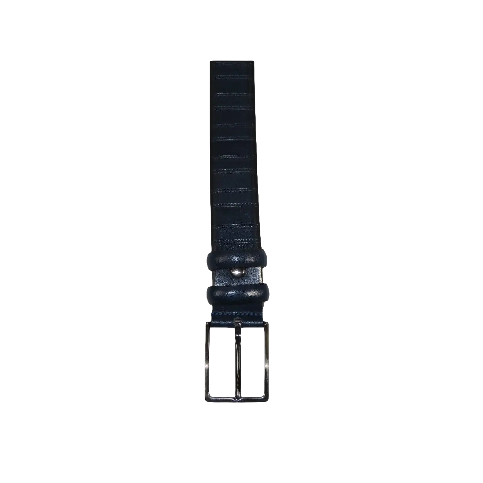 Men Navy Blue Genuine Leather Belt PIERO ROSSI Turkey Soft Full Grain #Navy line - J.Valintin Men's Wear Legend - 97303
