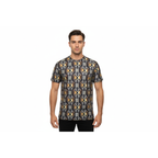 Men Oscar Banks Turkey Party T-Shirt Satin European 1168-07 Black Gold Fancy