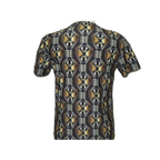 Men Oscar Banks Turkey Party T - Shirt Satin European 1168 - 07 Black Gold Fancy - J.Valintin Men's Wear Legend - 72580