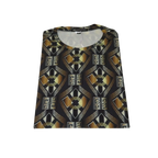 Men Oscar Banks Turkey Party T - Shirt Satin European 1168 - 07 Black Gold Fancy - J.Valintin Men's Wear Legend - 72580